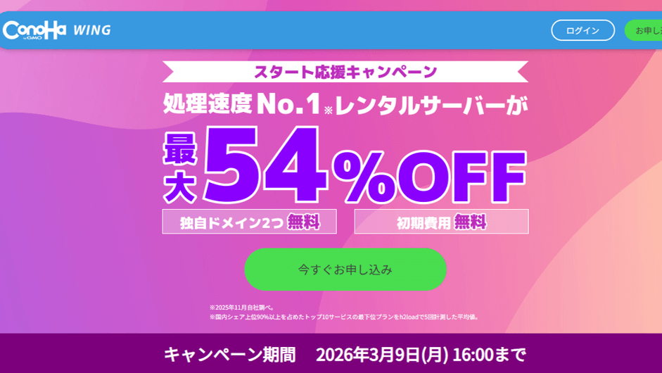 スタート応援キャンペーン開催中